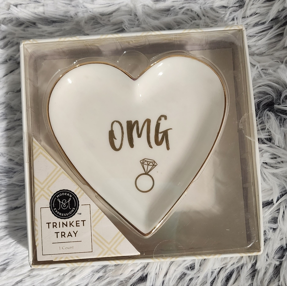 Modern Expressions Heart Shaped Trinket Tray Wedding Gift
